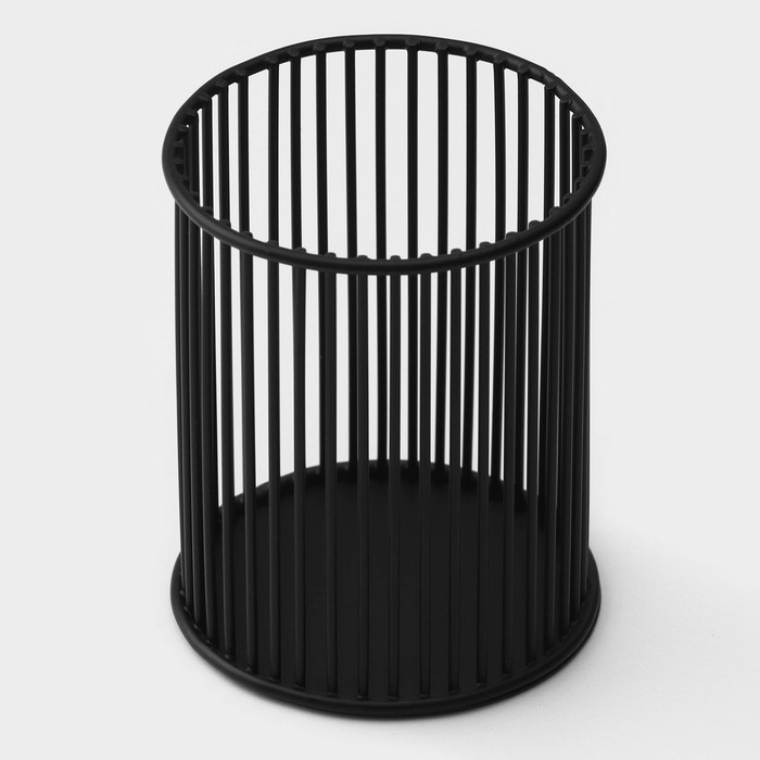 цена Сушилка для столовых приборов Доляна «Лофт», 8×8×10 см, цвет чёрный