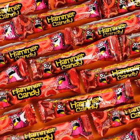 

Карамель с жевательной резинкой Jojo Hammer Candy со вкусом клубники, 20 г
