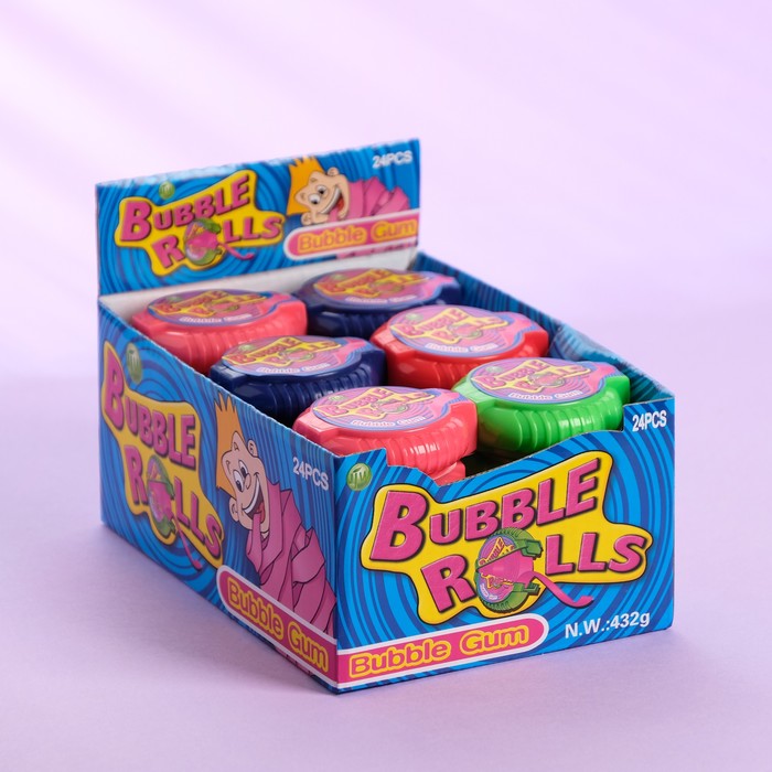 фото Жевательная резинка bubble rolls bubble gum, 18 г холодок