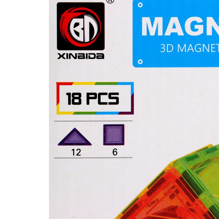 Конструктор магнитный "Магический магнит", 18 деталей