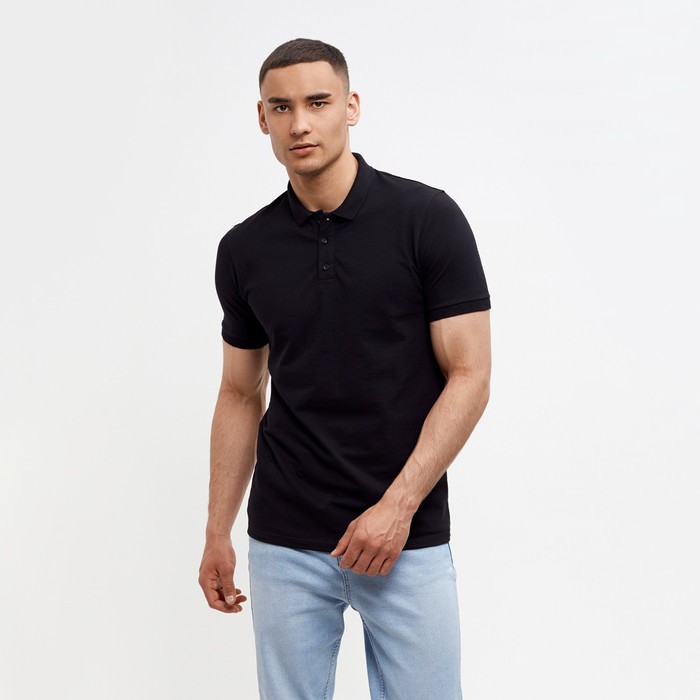 

Футболка (поло) мужская MINAKU REGULAR FIT: цвет чёрный, р-р 50