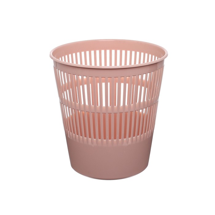 фото Корзина для бумаг 9 литров, erichkrause powder, сетчатая, пластиковая, розовая