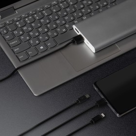 

Кабель Windigo, 3 в 1, microUSB/Lightning/Type-C - USB, 2 А, PVC оплетка, 1 м, черный