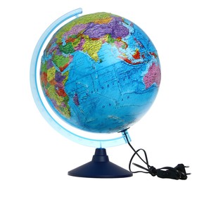 Интерактивный глобус политический рельефный с подсветкой, 250мм (очкиVR) INT12500310
