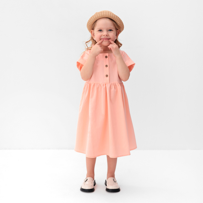 

Платье для девочки MINAKU: Cotton Collection цвет светло-розовый, рост 116