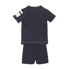 

Комплект для мальчика: футболка и шорты, рост 80 см, цвет синий