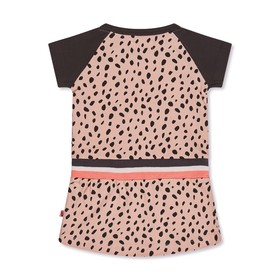 

Платье для девочки, рост 110 см, цвет розовый, серый