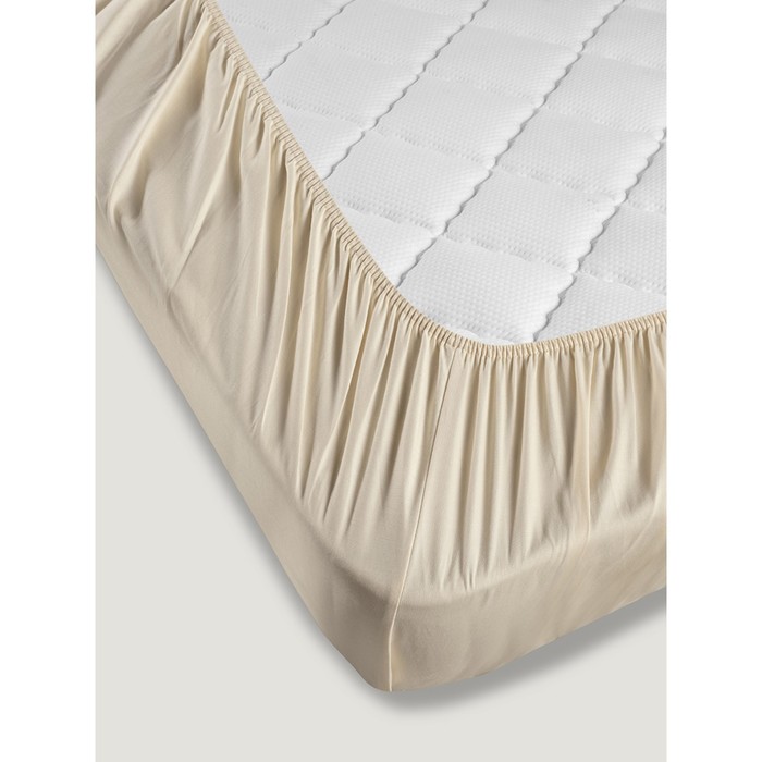 

Простынь на резинке Karna Solid, размер 160x200x30 см, цвет абрикосовый