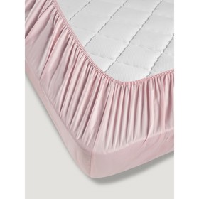 

Простынь на резинке Karna Solid, размер 180x200x30 см, цвет светло-розовый