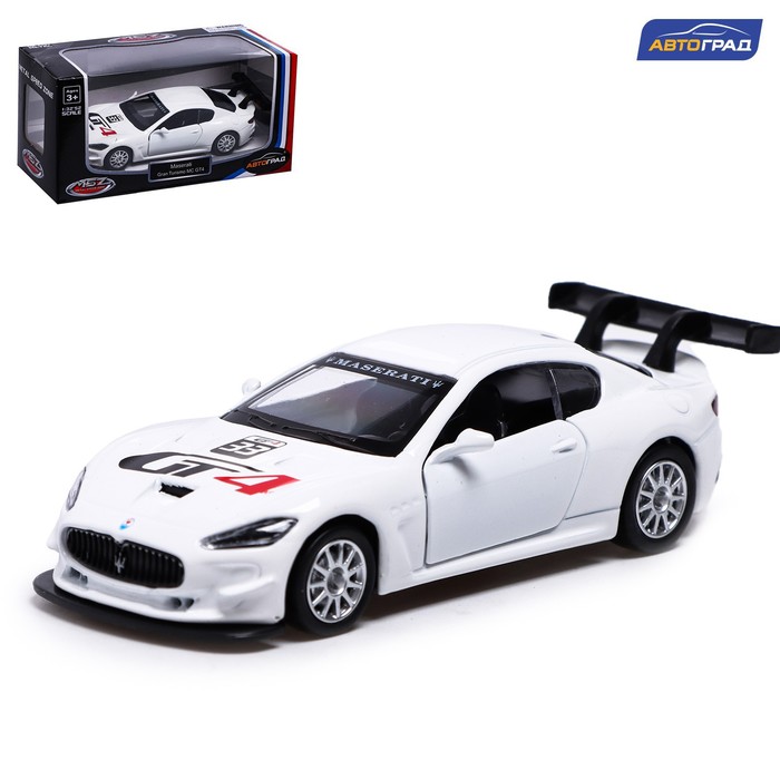 

Машина металлическая MASERATI GRAN TURISMO MC GT4, 1:43, инерция, цвет белый