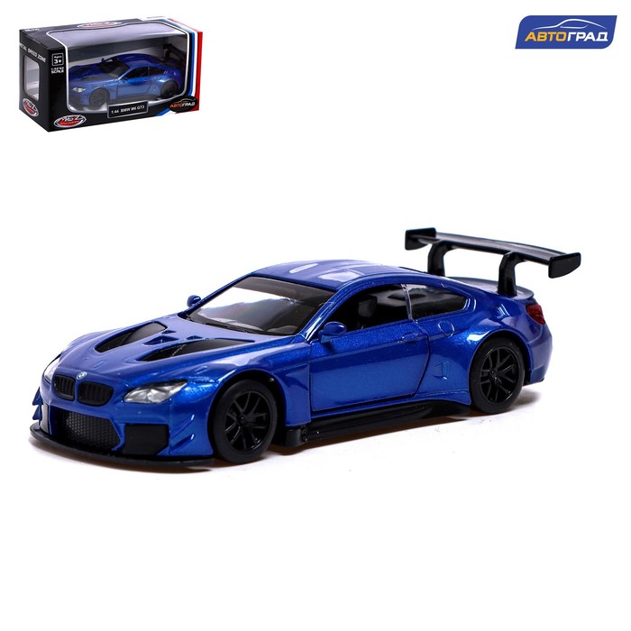 

Машина металлическая BMW M6 GT3, 1:44, инерция, открываются двери, цвет синий