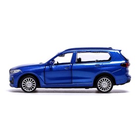 

Машина металлическая BMW X7, 1:44, инерция, открываются двери, цвет синий