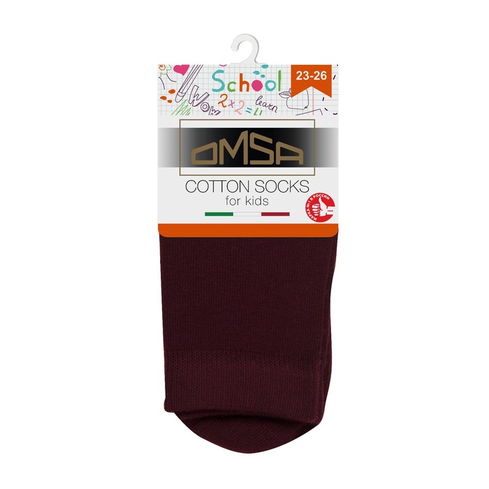 

Носки детские OMSA kids Calzino 21С03 гладь Bordo, размер 23-26