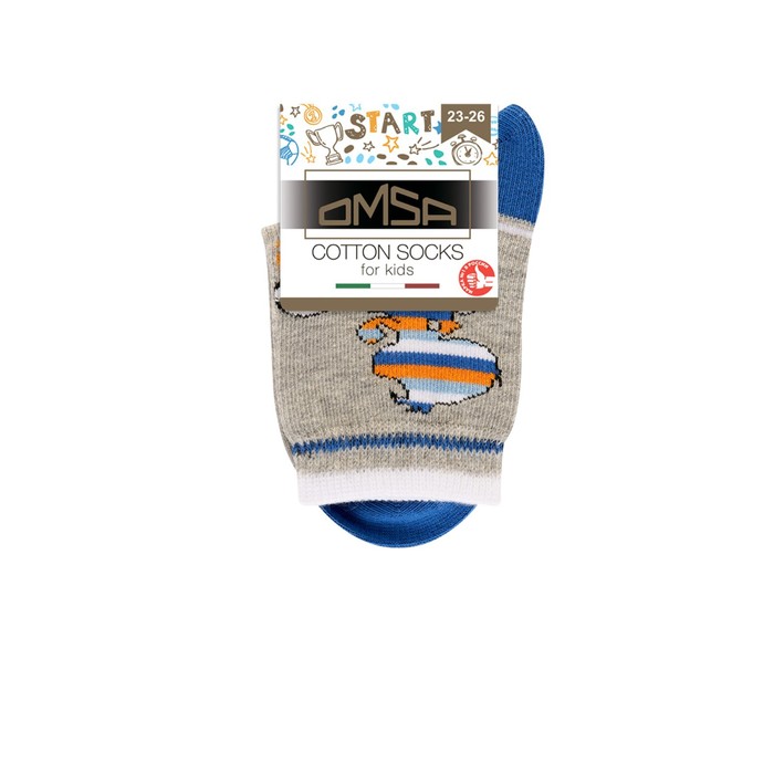 

Носки детские OMSA kids Calzino 21S13 Grigio Melange, размер 19-22