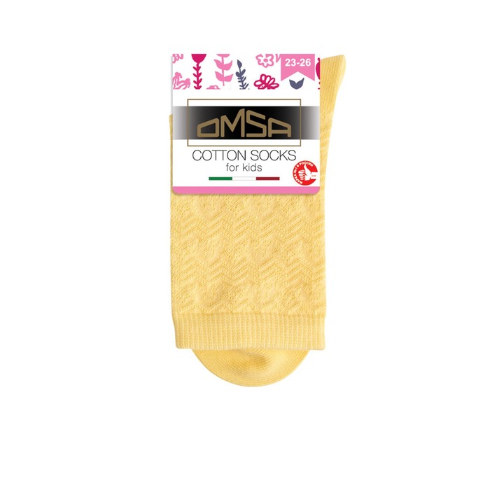 

Носки детские OMSA kids Calzino 22A02 ажур Lemon, размер 23-26