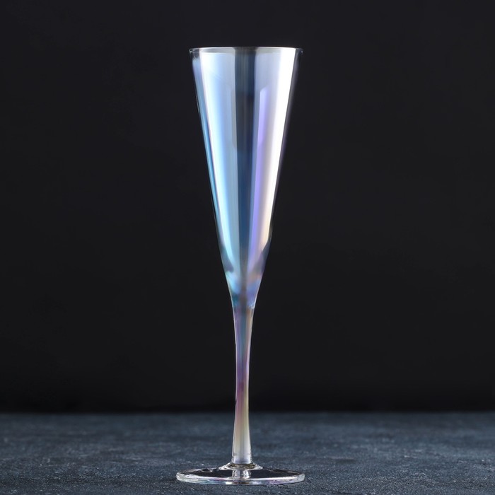 Бокал стеклянный для шампанского «Фьюжн», 200 мл, цвет перламутровый бокал стеклянный для шампанского кьянти 170 мл цвет серый
