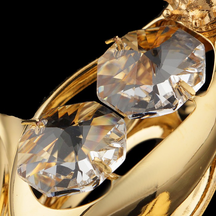 Сувенир «Лягушка», 6,5×5,5×3 см, с кристаллами Сваровски