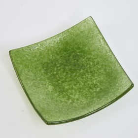 

Подсвечник квадратный зелёный, 10×10 см, BDK Glass
