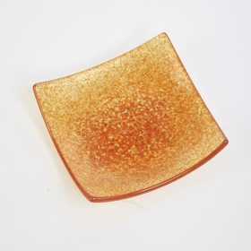 

Подсвечник квадратный янтарный, 10×10 см, BDK Glass