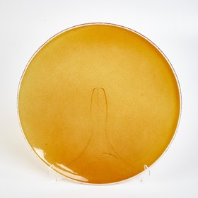 

Тарелка янтарная, 28 см, BDK Glass
