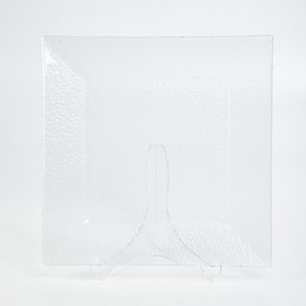 

Блюдо квадратное прозрачное, 28×28 см, BDK Glass