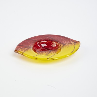 Подсвечник на 1 свечу, 12×8.5 см, жёлто-красный, BDK Glass