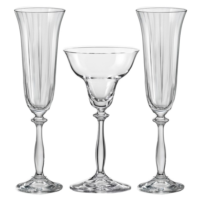 Набор для шампанского на 2 персоны «Анжела», 3 предмета (подсвечник, 2 бокала)