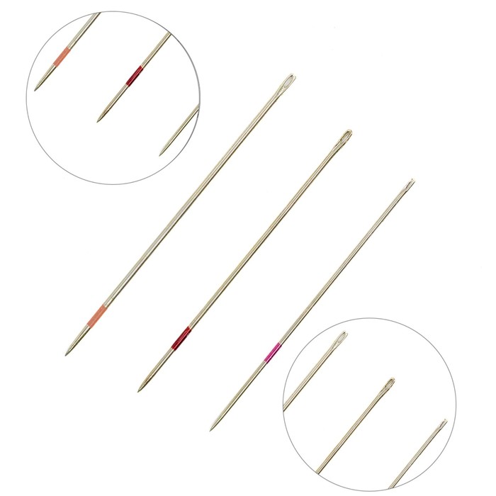 Иглы ручные с цветной полосой для ровных стежков, №7-9, 9 шт иглы для шитья micron ручные для пэчворка в блистере 20 шт 9 ksm 401