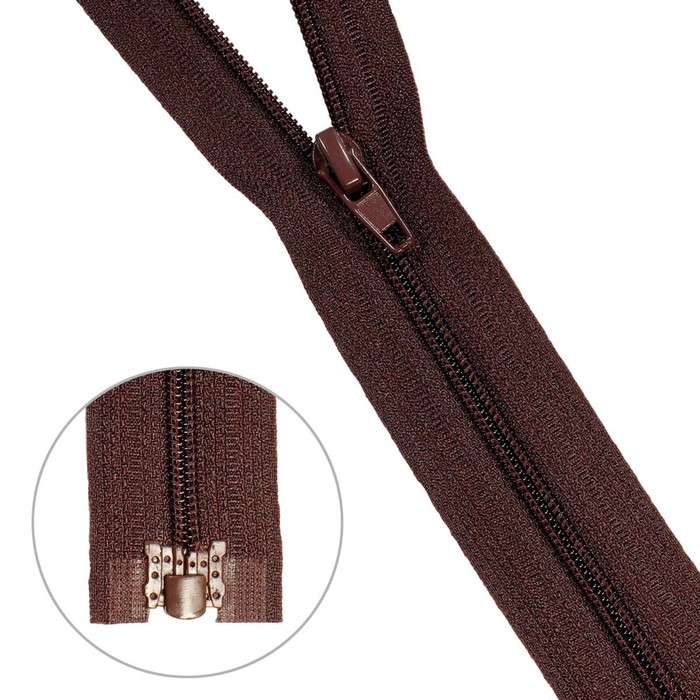 

Молния витая Т3, 1 замок, размер 30 см (917 тёмно-коричневый), 10 шт. в наборе