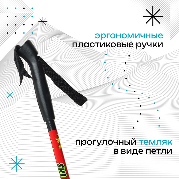 

Палки лыжные стеклопластиковые, длина 65 см, цвета микс