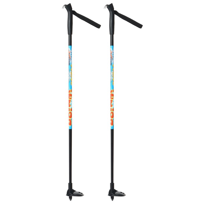 Палки лыжные стеклопластиковые детские (75 см), цвет микс