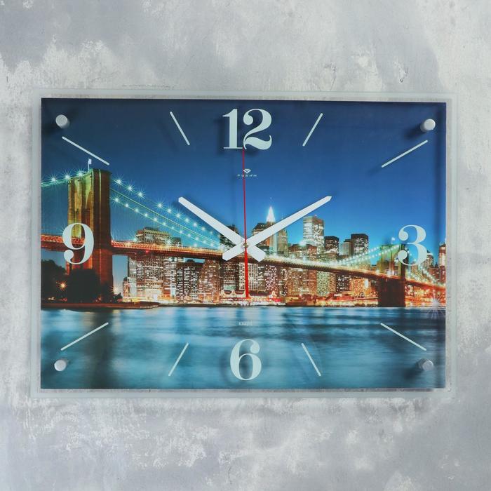 Часы-картина настенные, серия: Город, город и архитектура, плавный ход, 40 х 56 см часы картина настенные серия город лондон рядом плавный ход 50 х 20 см