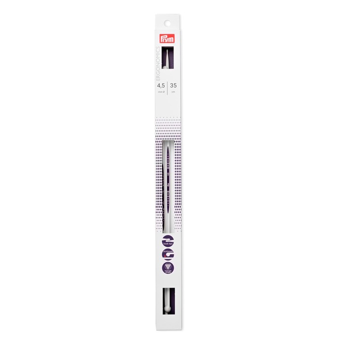 

Спицы прямые Ergonomic,4,5 мм/35 см, 2 шт