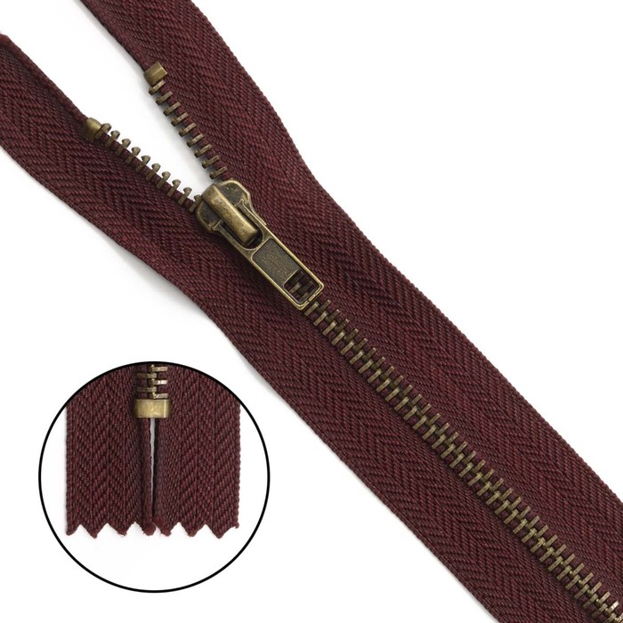 

Молния джинсовая, неразъёмная, Т5 , размер 14 см (864 тёмно-бордо)