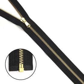 

Молния металлическая, разъёмная, Т5, размер 50 см (580 чёрный)