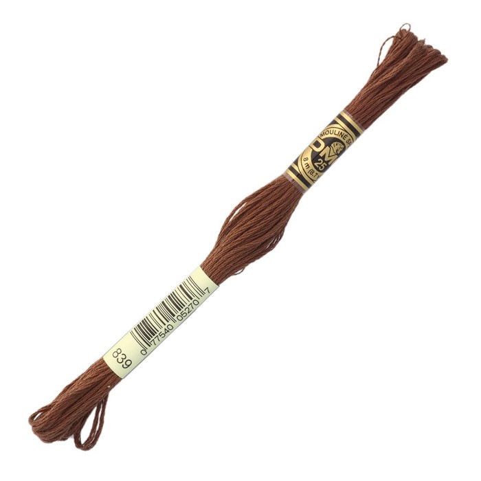 

Нитки мулине DMC 117 (839), 12 шт. в упаковке