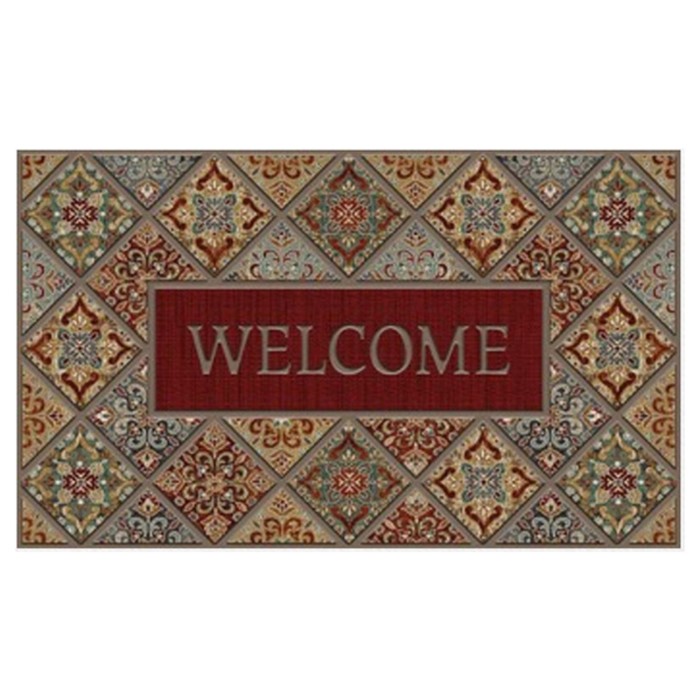 Коврик придверный Mohawk Heritage Welcome «Олджейт», влаговпитывающий, 46х76 см коврик придверный domcraft камешки welcome 89х56 см