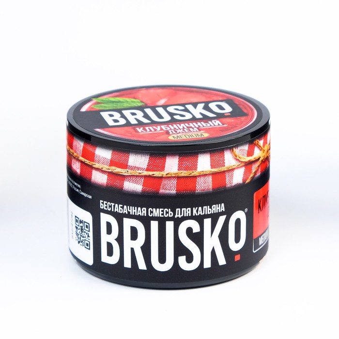 

Бестабачная никотиновая смесь для кальяна Brusko "Клубничный джем", 50 г, medium
