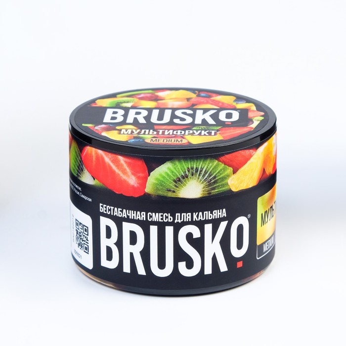 Бестабачная никотиновая смесь для кальяна Brusko Мультифрукт, 50 г, medium