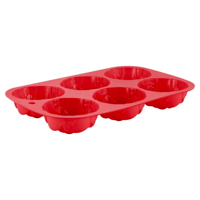 Форма для выпечки Rose 1727535 см силиконовая красная 687₽