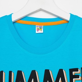 

Футболка для мальчика, цвет ярко-голубой, рост 158