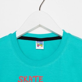 

Лонгслив для мальчика, цвет бирюзовый, рост 104