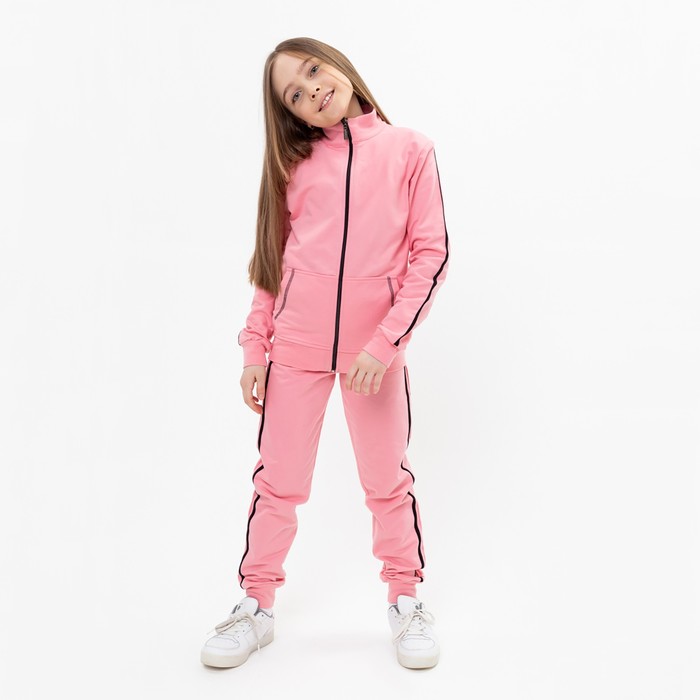 фото Комплект (джемпер и брюки) для двочки, цвет розовый, рост 146 baby style
