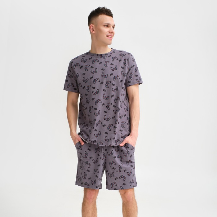 

Пижама мужская KAFTAN "Game" размер 50, серый