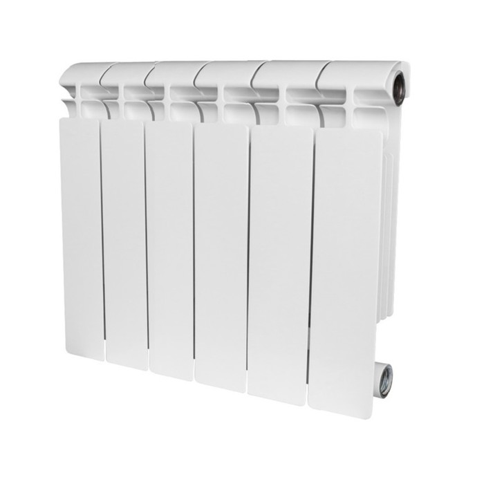 Радиатор биметаллический STOUT ALPHA, 350 x 80 мм, 6 секций, боковое подключение