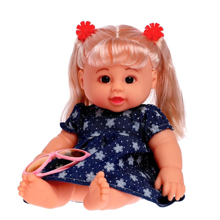 Кукла классическая «Малышка», в синем платье, с аксессуарами кукла классическая настенька в платье с аксессуарами микс