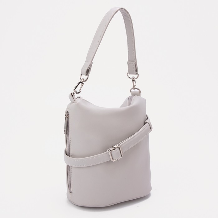 

Сумка-мешок Miss Bag на молнии, цвет светло-серый