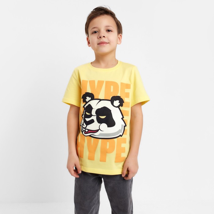 Футболка для мальчика KAFTAN Hype, рост 164-170, цвет жёлтый комплект для мальчика футболка шорты kaftan hype рост 164 170 цвет чёрный