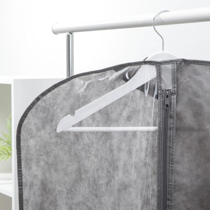 фото Чехол для одежды 60×100 см, спанбонд, цвет серый
