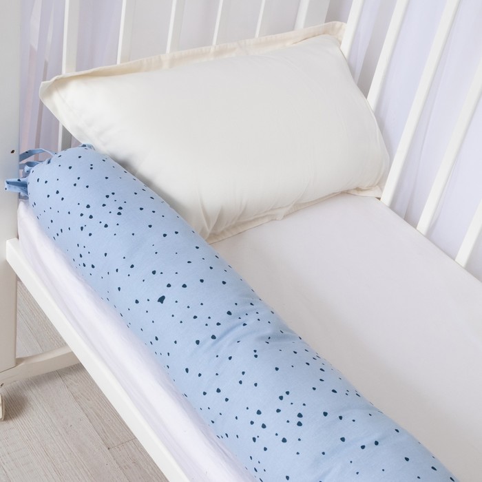 

Бортик в кроватку Крошка Я "Light blue" 20х120 см, 100% хлопок